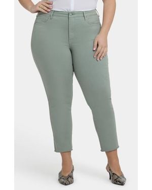 NYDJ Sheri Ankle Fray Hem Slim Jeans - Green