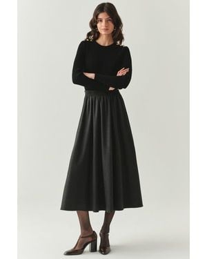 Exquise Lauryn Midi Skirt - Gray