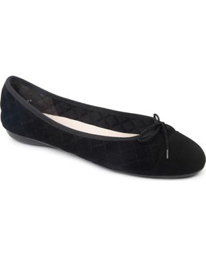 Paul Mayer Best Cap Toe Ballet Flat - Black