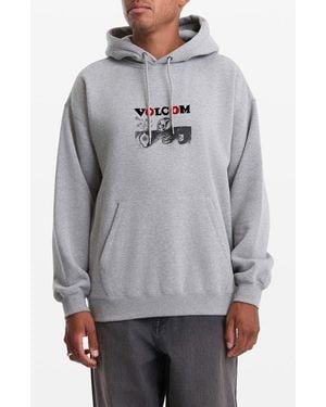 Volcom X Seth Conboy Embroidered Graphic Hoodie - Gray