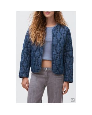 MANGO TEEN Padded Denim Liner Jacket - Blue