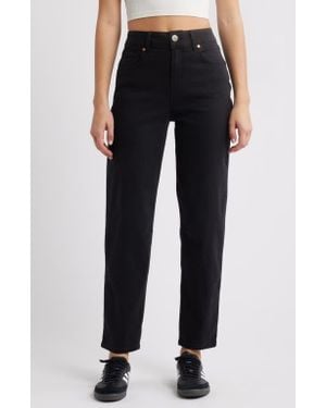 1822 Denim High Waist Ankle Barrel Jeans - Black