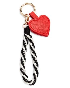 Chelsea28 Heart Faux Leather Bag Charm - Red