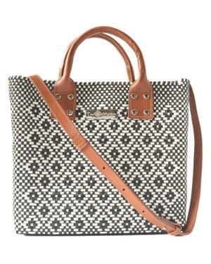 Tin Marin Panda Large Woven Crossbody Bag - Brown