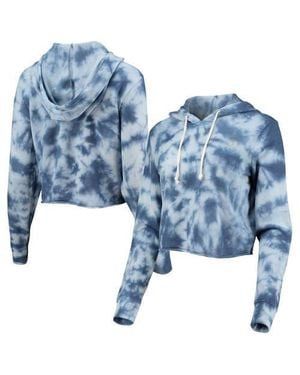 Alternative Apparel Heathered Royal The Players Tie-Dye Cropped Pullover Hoodie - Blue