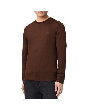 AllSaints Mode Merino Wool Crewneck Sweater - Brown
