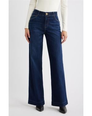 Wit & Wisdom Sam High Waist Wide Leg Jeans - Blue