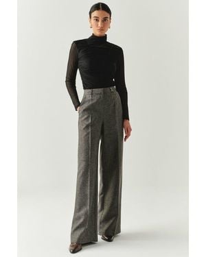 Exquise Natasha Wide Leg Pocketed Pants - Gray
