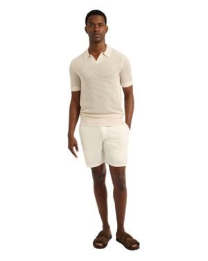 Onia Mesh Knit Polo - Natural