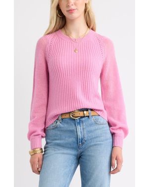 Treasure & Bond Wool & Cashmere Blend Crewneck Sweater - Red