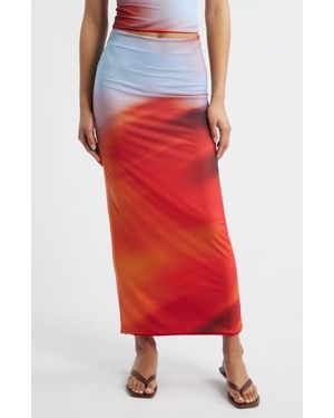 Feners Tu X Mi Maxi Skirt - Red