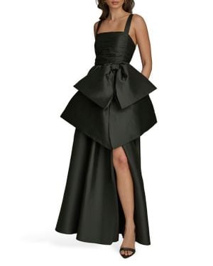 Donna Karan Bow Sleeveless Gown - Black