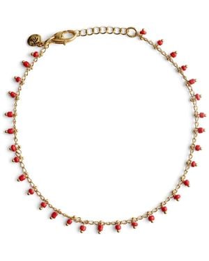 Madewell Enamel Chain Anklet - Metallic
