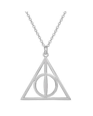 Harry Potter Deathly Hallows Necklace, 18-Inch Chain - Metallic