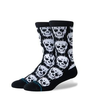 Stance Static Skull Crew Socks - Black
