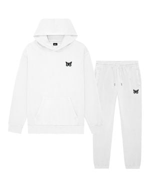 Alix Butterfly Midweight Fleece Relaxed Sweatsuit - White