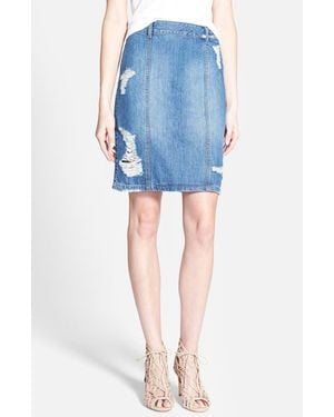 DL1961 'Cleo' Pencil Skirt - Blue