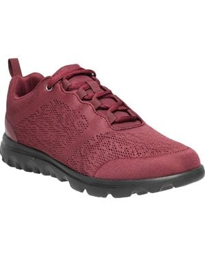 Propet Travelactiv Knit Lace-Up Sneaker - Red