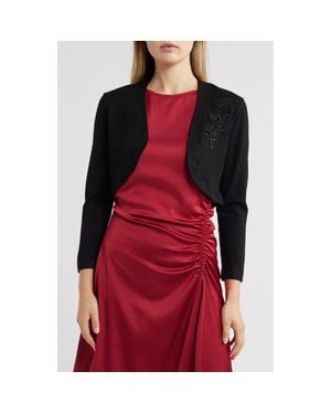 Kay Unger Kelly Embellished Cardigan - Black