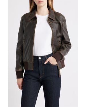 Schott Nyc Leather Flight Jacket - Black
