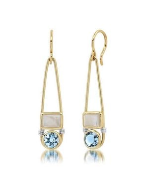Elliot Young Candy Rush Double Gemstone Linear Earring - Metallic