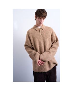 TOPMAN Oversize Rib Polo Sweater - Multicolor