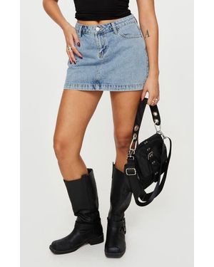 Princess Polly Nickei Denim Miniskirt - Blue