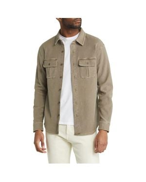 The Normal Brand Tailored Terry Shirt Jacket - Green
