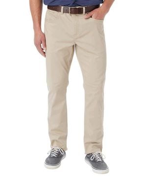 Fair Harbor Horizon Modern Fit Stretch Cotton Blend 5-Pocket Pants - Natural