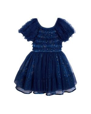 Chasing Fireflies Celestial Dress For Girls - Blue