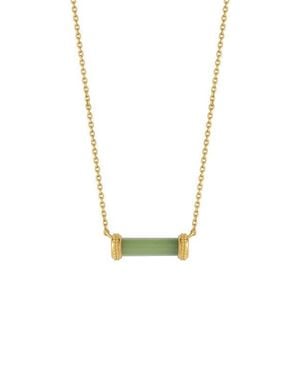 Karma and Luck Harmonious Path Jade Inlay Necklace - Blue