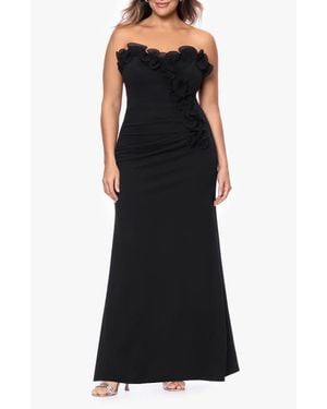 Xscape Evenings Strapless Scuba Crepe Gown - Black