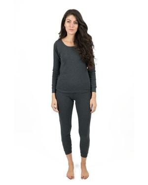 Leveret Cotton Solid Matching Family Pajamas - Gray