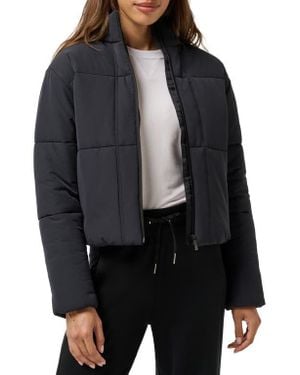 Travis Mathew Mont Blanc 3.0 Quilted Crop Puffer Jacket - Black