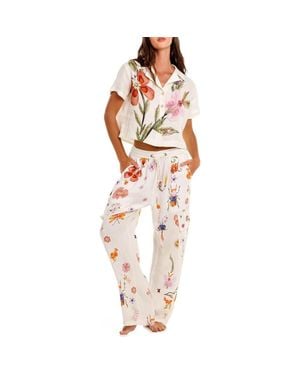 Agua Bendita Serafina Mbar Cover-Up Linen Pants - White
