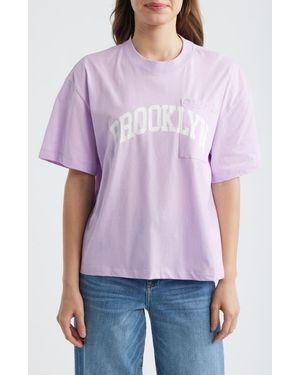 Brooklyn Industries Brooklyn Cotton Pocket T-Shirt - Purple