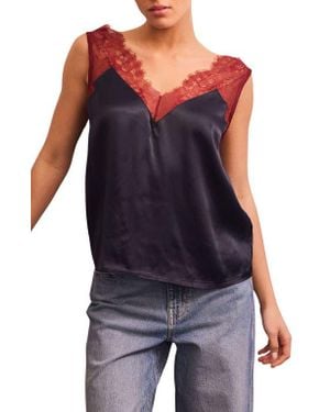 Next Lace Trim Camisole - Blue