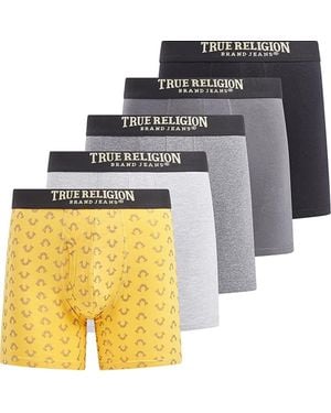 True Religion Boxer Briefs Stretch Underwear Pack Of 5 - Multicolor