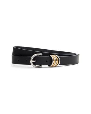 Rag & Bone Sasha Leather Skinny Belt - Black