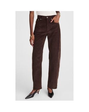 Madewell High Waist Balloon Corduroy Pants - Brown