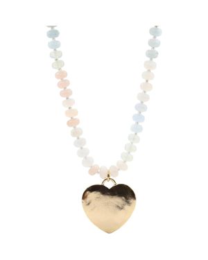 Bowood Lane Alani Heart Necklace - Metallic