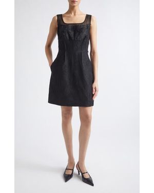 Jason Wu Textured Fray Jacquard Minidress - Black