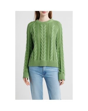 Pendleton Cable Stitch Sweater - Green