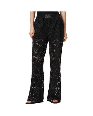 AllSaints Amelie Lace Wide Leg Pants - Black
