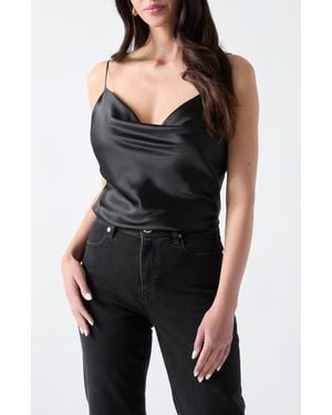 Marciano New Denise Stretch Silk Camisole - Black