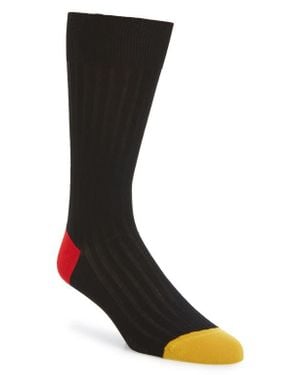 Pantherella Portobello Ribbed Socks - Black