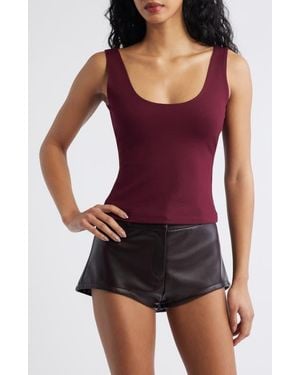 ARTLESS FOREVER Inez Scoop Neck Tank - Red
