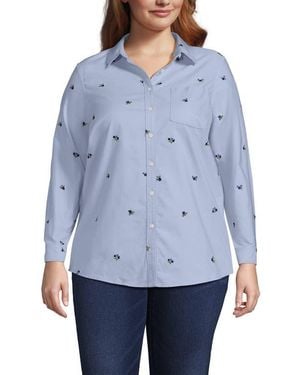 Lands' End Oxford Shirt - Blue