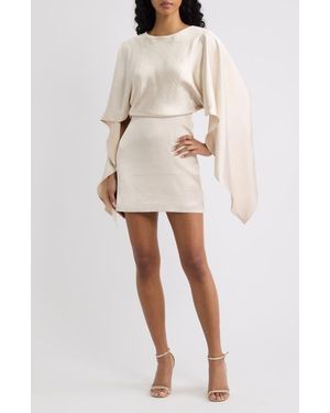 Line & Dot Muse Drape Drop Waist Dress - Natural