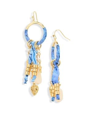BP. Bandana Charm Drop Earrings - Blue